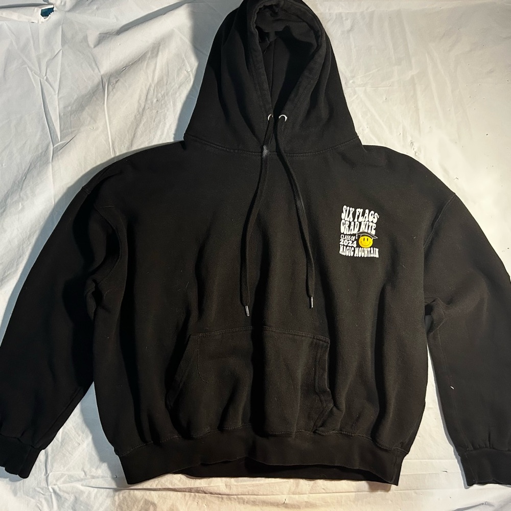 Black Hoodie with Graphic Print
